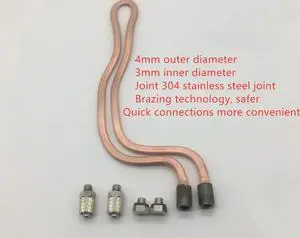 Retrofit Notebook Water Cooling Radiator Water-Cooled Bend Copper Tube Custom Water Cooled Copper Pipe Cooling fan Joints Pumps