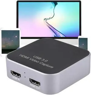1080P Portable 60Hz HDMI to USB 3.1 Type C Video Capture Card with Mic input for Game PS4 Streaming Live Stream Broadcast