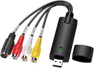 USB2.0 Video Acquisition Tuner Card Classic Colors and Simple Durable Design with Audio Adapter RCA Audio Converter