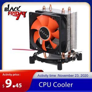 CPU Cooler Heatpipe Fans Quiet Heatsink Radiator Two Fine Copper Heat Pipes for  Core  Sempron Platform