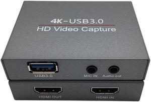 HDMI HD Video Capture Card OBS Recorder Supports 4K Input/Output 1080P Recording