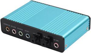 External Sound Card USB 6 Channel 5.1 Surround Adapter Audio S/PDIF Optical Sound Card Adapter for PC Laptop(without CD)