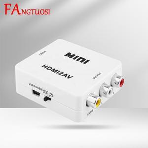 New  to RCA AV/CVBS adapter HD 1080P video composite converter Box mini 2AV support NTSC PAL Wholesale