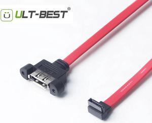 SATA to eSATA Cable 6Gbps Shielded Extender Extension HDD Cable with Bracket  Red 20CM