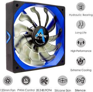 PC Cooling Fan 120mm PWM 4pin Fan Cooler 2pieces Computer Fan High Airflow and Air Pressure