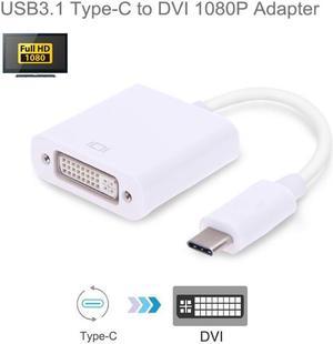 Type C USB 3.1 Male to DVI 1080P Portable Extended Power Adapter Cable Connector Converter for Laptop Mobile Phone