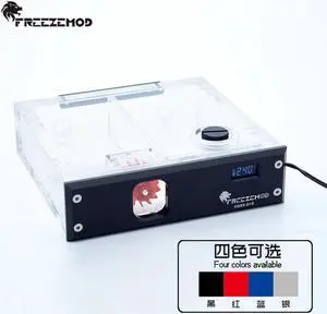 computer water cooler water tank single optical drive metal panel VA liquid crystal temperature sense. GQSX-D1S