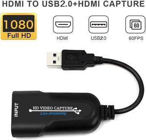 Video Capture Card USB 2.0  Video Grabber Record Box for DVD Camcorder HD Camera Live Streaming Recording
