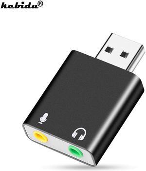 USB To Jack 3.5mm External USB Audio Sound Card Converter Headphone Adapter Mic Sound Card Headsets Virtual 7.1CH Microphone