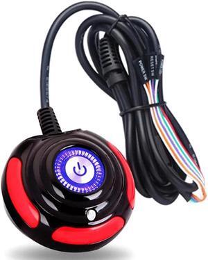 For Desktop PC Computer Case Power Supply on/off Reset HDD Push Round Big Button Switch with 1.6m cable #63