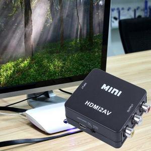 to av  3rca MINI  to 3RCA CVBS Composite Video AV Converter Adapter TV PS3-S VHS VCR DVD Black  to av