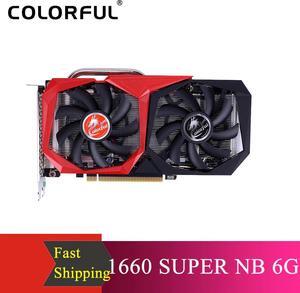 GeForce GTX 1660 SUPER NB 6G Graphic Card Video Card 1785MHz GDDR6 6GB B192Bit Heat Dissipation Gaming GPU for desktop