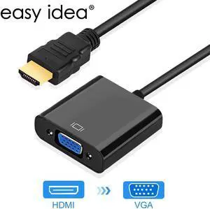 HDMI to VGA Adapter Male To Famale Converter for PS4 1080P HDMI-VGA Adapter With Video Audio Cable Jack HDMI VGA For PC TV Box