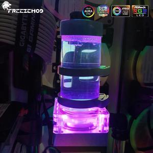 RGB Water Tank One-piece Reservoir With Pump 800L/H Integrated PWM speed control head 4 Meters Flow MOD Watercooler