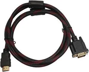 to VGA Data Connector Adapter Converter Cable Male to Male Converter Cable for Monitor Audio Video Cables 1.5M Portable
