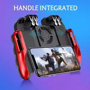 Finger with Cooler Cooling Fan PUBG Mobile Game Controller  Fire Key Button Joystick Gamepad Trigger 500mAh Battery