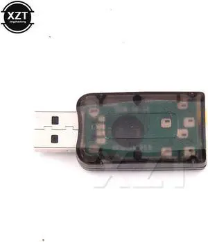 Hot sale 10pcs/lot V5.1 3D USB to 3D Audio USB External Sound Card Adapter 5.1 Channel Sound Professional Microphone 3.5mm input