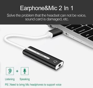 Sound Card 2 IN 1 3.5mm USB Audio Interface Microphone Headphone Adapter for PC Laptop USB Sound Card