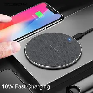 10W Fast Wireless Charger For iPhone 11 Pro XS Max 8   Mobile phone Accessory QI Automatic Induction Charge Adapter