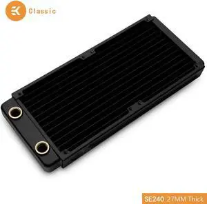 EK-CoolStream Classic SE 240mm Copper Black Thin Radiator 273 x 120 x 27mm (L x W x H) G1/4 ,Water Cooling Heat Dissipation