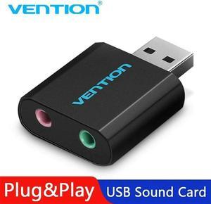 External Sound Card USB to 3.5mm Jack Aux headset Adapter Stereo Audio Sound Card for Speaker PC Mic Laptop Computer r57