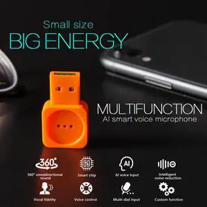 Control Super AI Smart USB Microphone Portable Omnidirectional Sound Studio Speech MIC Audio Adapter For Laptop/Notebook