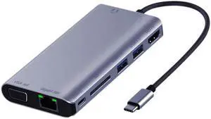 To Rj45 Lan 4K Hdmi Vga 2Usb 3.0  Card Slot Reader 8 in 1 Type C Dock Adapter Hub for  for   Dex Mode