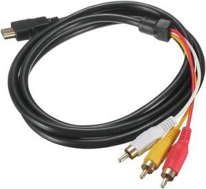 5 Feet 1080P HDTV HDMI Male to 3 RCA Audio Video AV Cable Cord Adapter Converter Connector Component Cable Lead For HDTV NEW