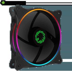 Rainbow-N RGB PC Case Fan 120mm 4pin Desktop Computer Cooler ARGB Adjust LED Silent Fan Cooling for Computer Single Pack