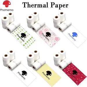 Thermal Paper Printable Sticker Self Adhesive Photo Paper Roll for  M02/M02S/M02Pro Mini Portable Printer