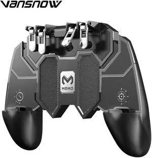 R11 PUBG Mobile Controller Turnover Button Gamepad for IOS Android Six 6 Finger Operating Peripherals Pubg Trigger