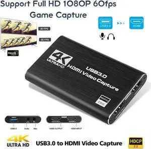 Reliable Portable Capture Card Device Ultra HD 4K HDMI to USB3.0 Dongle Video Capture Card for OBS Game Live Stream