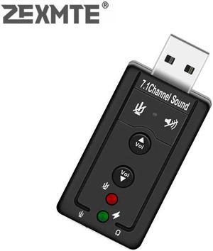 7.1 USB Stereo Audio Adapter External Sound Card for Windows XP/2000/Vista/7 3D USB Audio Adapter for PC and Laptop