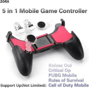 5 in 1 PUBG COD Moible Controller Gamepad  Fire L1 R1 Triggers Pad Grip L1R1 Joystick for Call of Duty Game iPhone Android