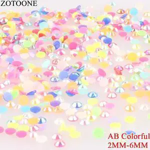 1000Pcs Crystal AB Colorful Rhinestones 2mm Thermal Adhesive Strass Hotfix Flatback Rhinestone For Nail Art Decoration E