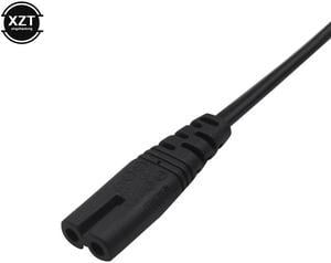 1Pcs 0.6M 2 ft 2 pins AC Power Cord US and EU High Quality Power Cable Power Cable for Desktop Laptop