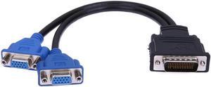 Pin 5.9mm Male to 2 VGA 15 Pin Female Splitter Adapter Cable Lead Wire for   Monitor TV projector for HDTV