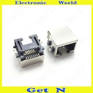 30pcs For Table Notebooks 8P8C RJ45 Network Connectors H=8.6 Sink Type RJ45 Network Interface Socket