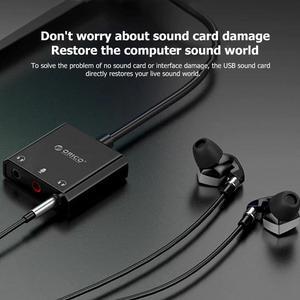 external sound card Desktop laptop external headset Driver free independent sound card  3-hole output Dual headset