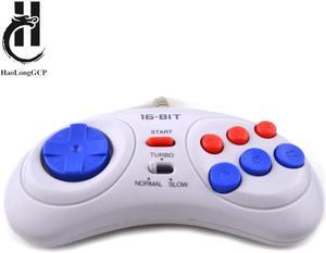 Shipping 1/2pcs Wired Game Controller for SEGA Genesis 6 Button Gamepad for SEGA Mega Drive 16 bit video game console