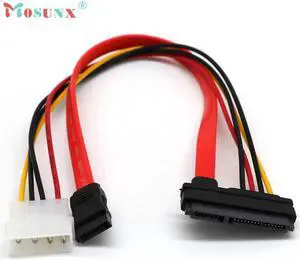 advanced SATA Combo 15 Pin Power and 7 Pin Data Cable 4 Pin Molex to Serial ATA Lea 2018 hot sales tablets 1PC