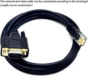 (Customized) Cable RJ45 to serial port DB9 male RJ45 to RS232 line crystal head to DB9 pin cable