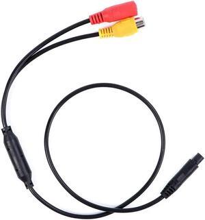 4-Pin Universal Backup Camera Car Camera Signal Harness To CVBS RCA Connector Signal Power Adapter Wire Harness Audio Cables