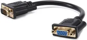 20cm VGA Male to Female Adapter Cable Connector 15 Pins Extension Cord for Monitors Projector TV HJ55
