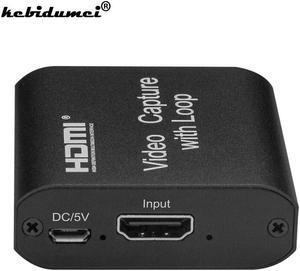 4K 1080p Capture Card HDMI to USB 2.0 Graphics Capture Card USB 2.0 Recorder Box Device for Live Streaming Video Recording