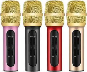 Mobile Phone K Song Condenser Sound Card Microphone  Wireless K Song Live Singing Handheld Microphone Recorder Mic Dropship