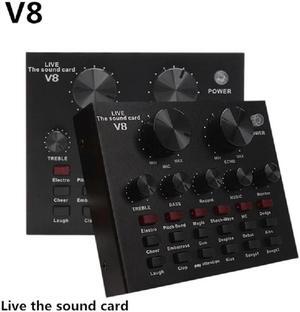 Audio Sound Card External USB Headset Microphone Webcast Live Broadcast Sing In Home Entertainmen For Phone Computer TV