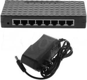 Plug 10/100/1000 Mbps Ethernet 8port RJ-45 Network Desktop Switch Auto-MDI/MDIX Hub  For Small/ Medium-Sized Office Networks