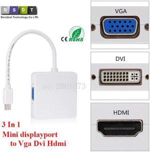 displayport DP Thunderbolt to DVI VGA HDMI Converter Adapter cable for iMac Mac  Pro Air Book TO Monitor TV