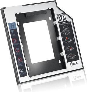 2.5 2nd 9.5mm Ssd Hd SATA Hard Disk Drive HDD Caddy Adapter Bay  For Cd Dvd Rom Optical Bay Hot New